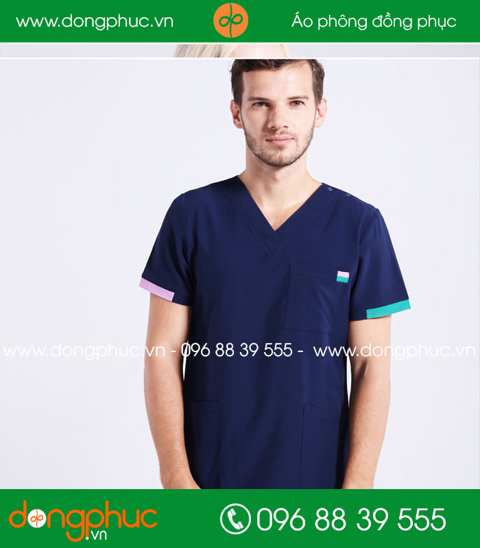 đồng phục phòng mổ màu tím than